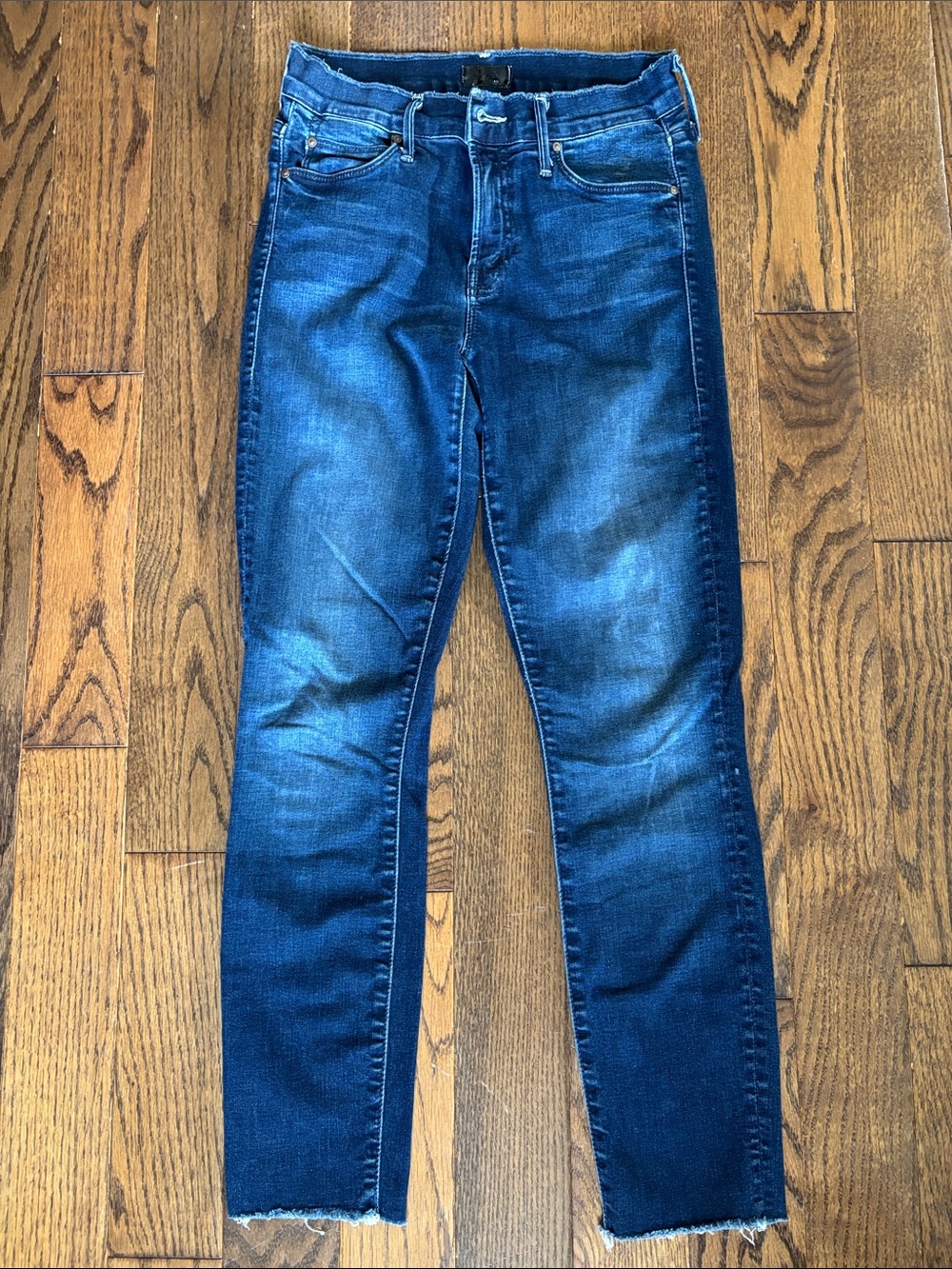 MOTHER Double Fray Charmer Crop Jeans